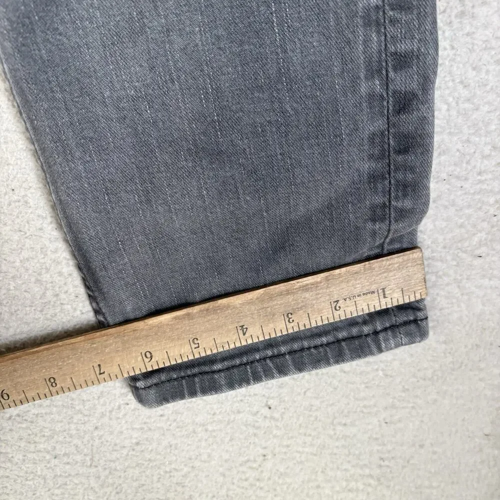 Levis 511 Jeans Mens 33x32 FITS 32x28 Gray Charcoal Wash Slim Fit Stretch Emo